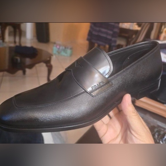 Prada Saffiano leather Penny Loafers main image 7